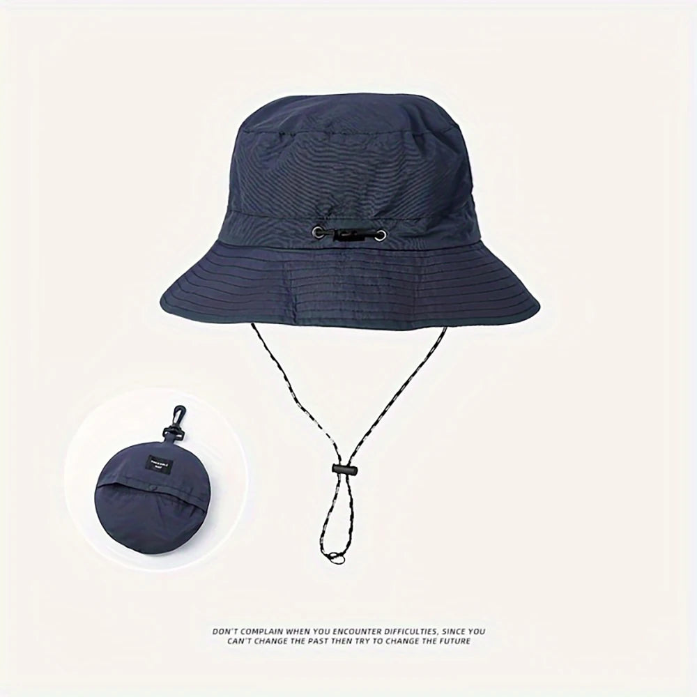 Summer UV Protection Hiking Hat Quick-drying Wide Brim Outdoor Visor Bucket Hats Mesh Breathable Sun Hat Outdoor Cycling Hat
