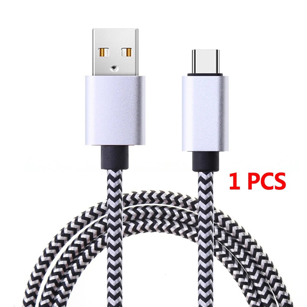 1-3Pcs USB Type C Cable Fast Charging Battery Charger Wire Woven Nylon Data Cable Mobile Phone Charger For Huawei Samsung USB C - PrimeNest