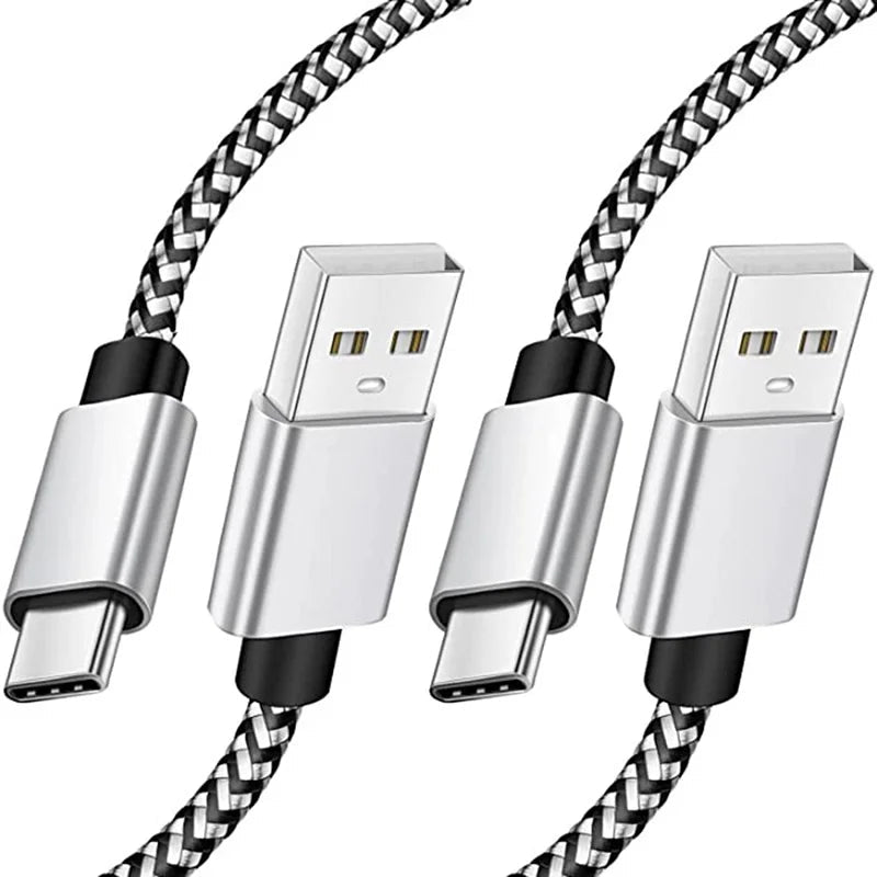 1-3Pcs USB Type C Cable Fast Charging Battery Charger Wire Woven Nylon Data Cable Mobile Phone Charger For Huawei Samsung USB C - PrimeNest