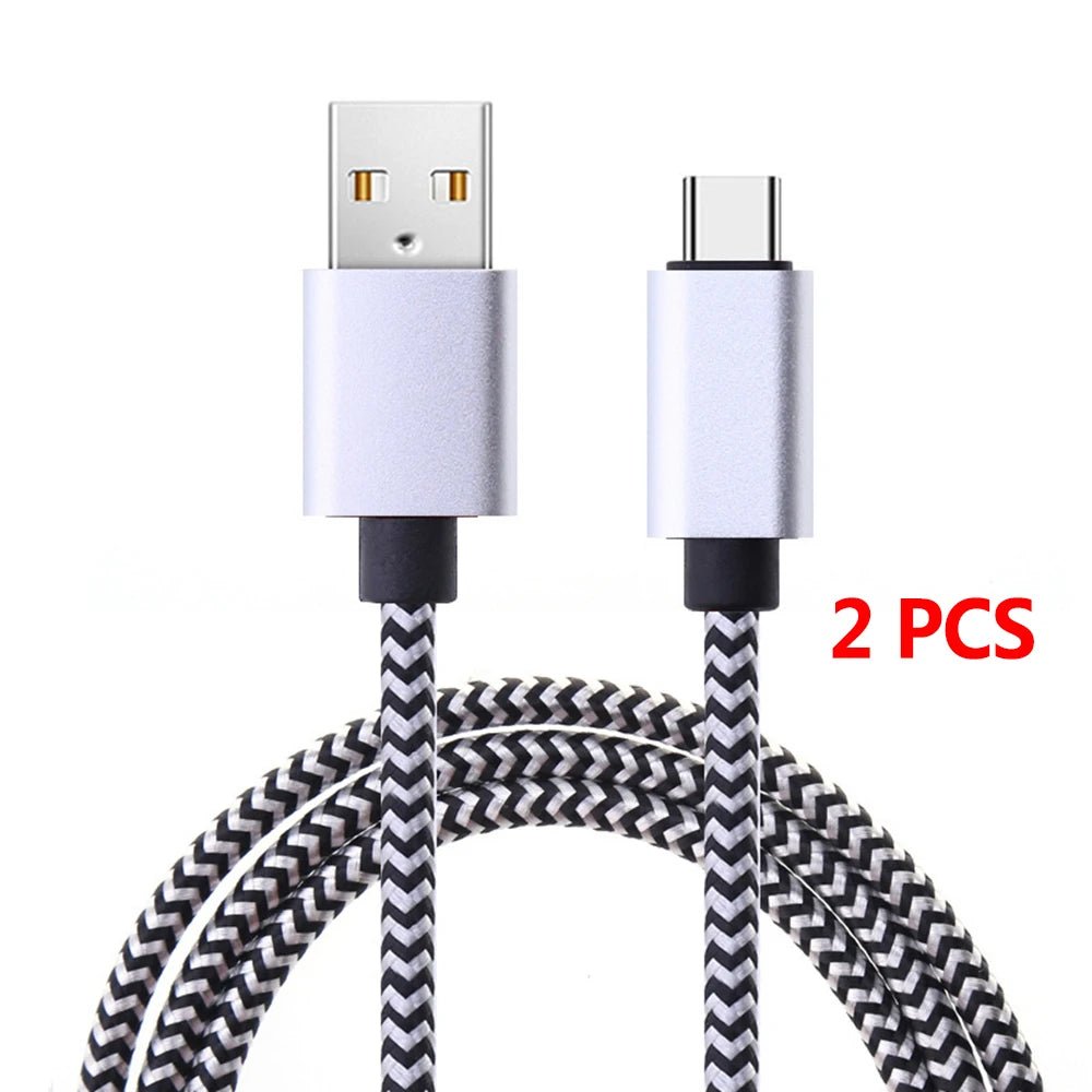 1-3Pcs USB Type C Cable Fast Charging Battery Charger Wire Woven Nylon Data Cable Mobile Phone Charger For Huawei Samsung USB C - PrimeNest
