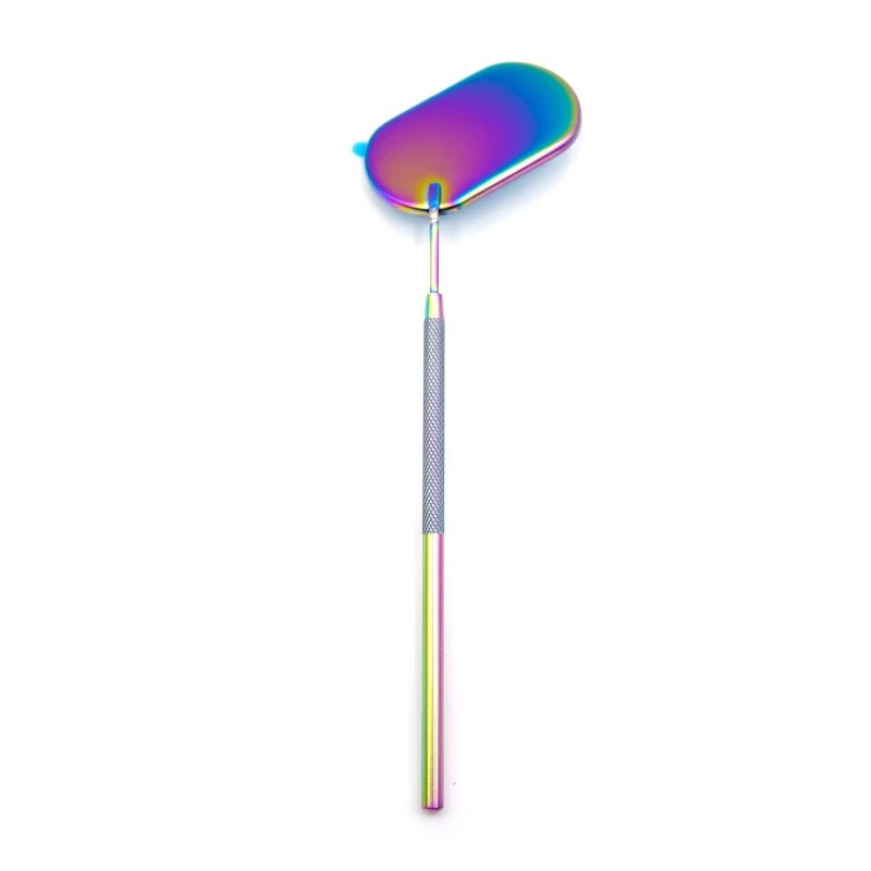 1 Pc Multi Colors Stainless Steel Multifunction Checking Oval Lash Mirror Eyelashes Extension Beauty Makeup Portable Mirror Tool - PrimeNest