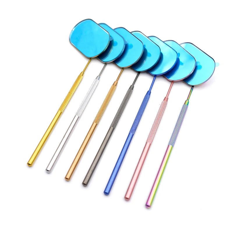 1 Pc Multi Colors Stainless Steel Multifunction Checking Oval Lash Mirror Eyelashes Extension Beauty Makeup Portable Mirror Tool - PrimeNest