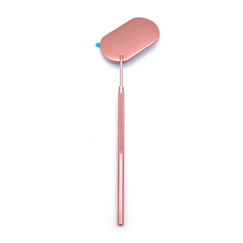1 Pc Multi Colors Stainless Steel Multifunction Checking Oval Lash Mirror Eyelashes Extension Beauty Makeup Portable Mirror Tool - PrimeNest