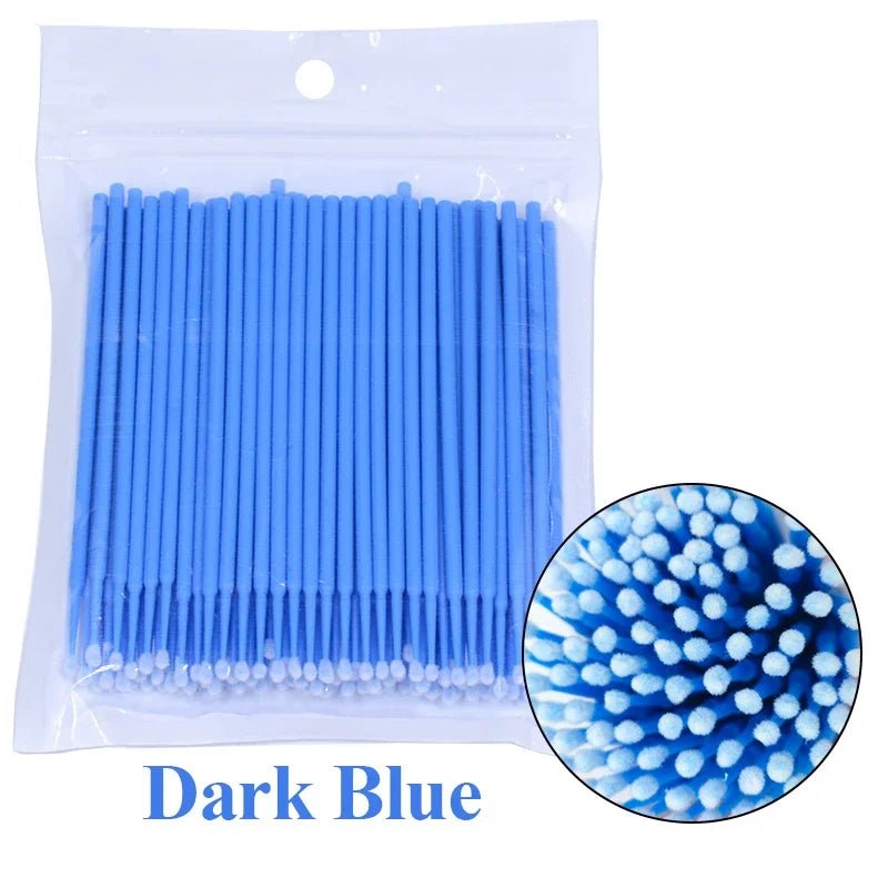 100Pcs Eyelash Cleaning Brush Lash Extension Micro Cotton Swab Individual Eyelashes Microbrush Beauty Makeup Clean Remover Tools - PrimeNest