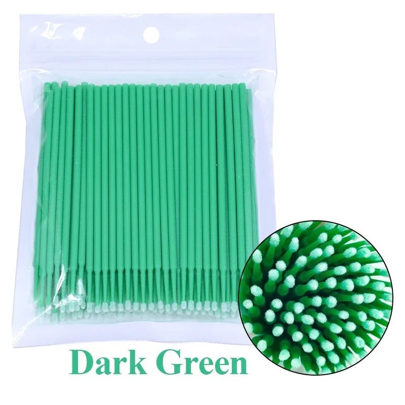 100Pcs Eyelash Cleaning Brush Lash Extension Micro Cotton Swab Individual Eyelashes Microbrush Beauty Makeup Clean Remover Tools - PrimeNest