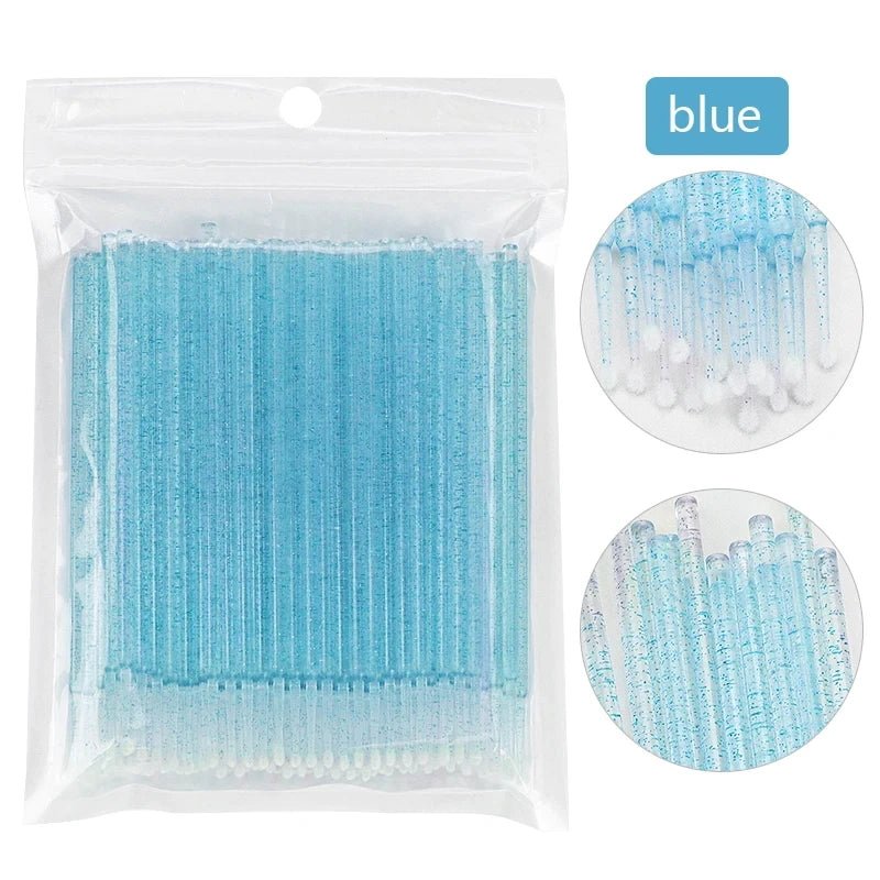 100Pcs Eyelash Cleaning Brush Lash Extension Micro Cotton Swab Individual Eyelashes Microbrush Beauty Makeup Clean Remover Tools - PrimeNest