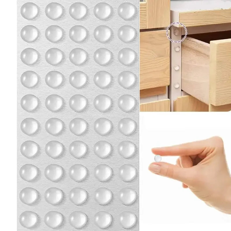 100Pcs Self Adhesive Door Stopper Rubber Damper Buffer Cabinet Bumpers Silicone Furniture Pads Cushion Protective Pads - PrimeNest