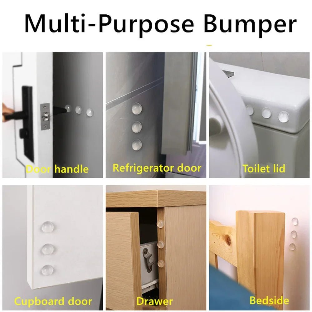 100Pcs Self Adhesive Door Stopper Rubber Damper Buffer Cabinet Bumpers Silicone Furniture Pads Cushion Protective Pads - PrimeNest