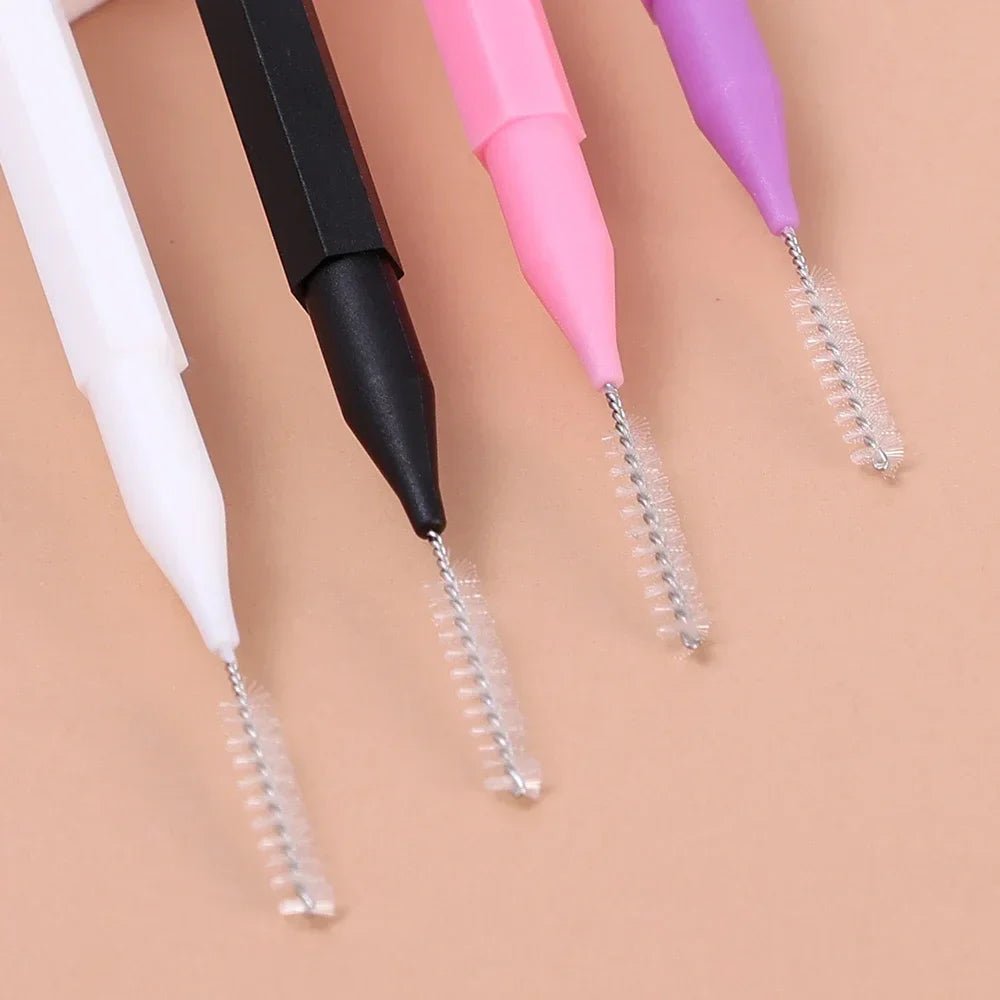 10/50PS Portable Mini Eyebrow Brushes Disposable Eyelash Brow Lifting Brush Applicators Lash Extension Comb Beauty Makeup Tools - PrimeNest