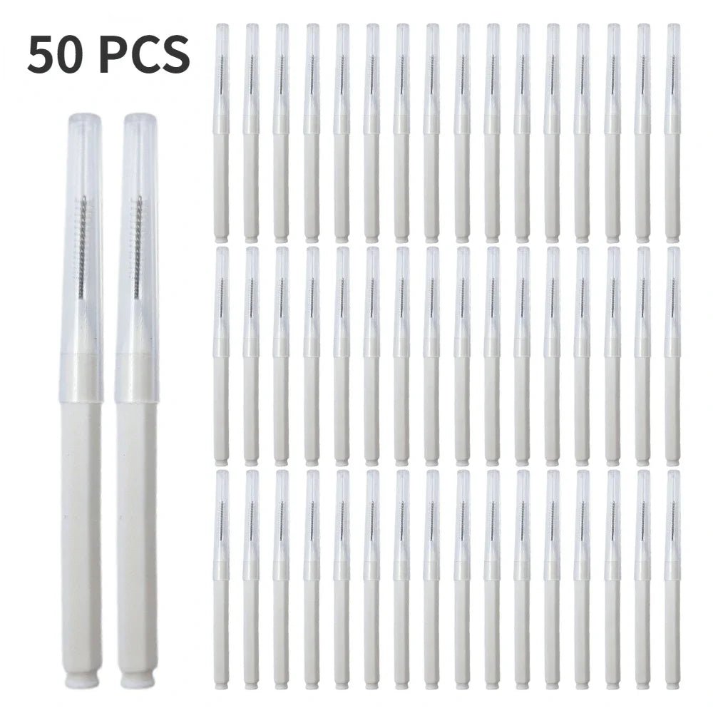 10/50PS Portable Mini Eyebrow Brushes Disposable Eyelash Brow Lifting Brush Applicators Lash Extension Comb Beauty Makeup Tools - PrimeNest