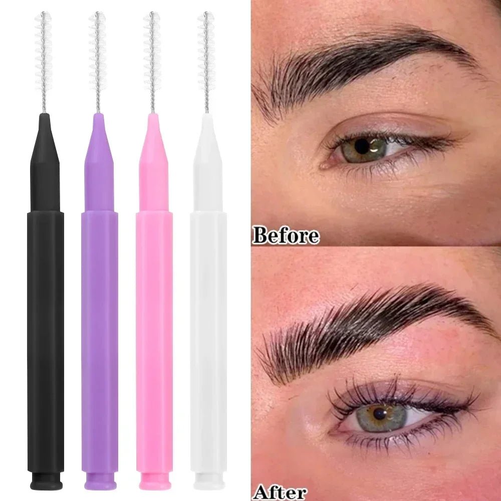 10/50PS Portable Mini Eyebrow Brushes Disposable Eyelash Brow Lifting Brush Applicators Lash Extension Comb Beauty Makeup Tools - PrimeNest