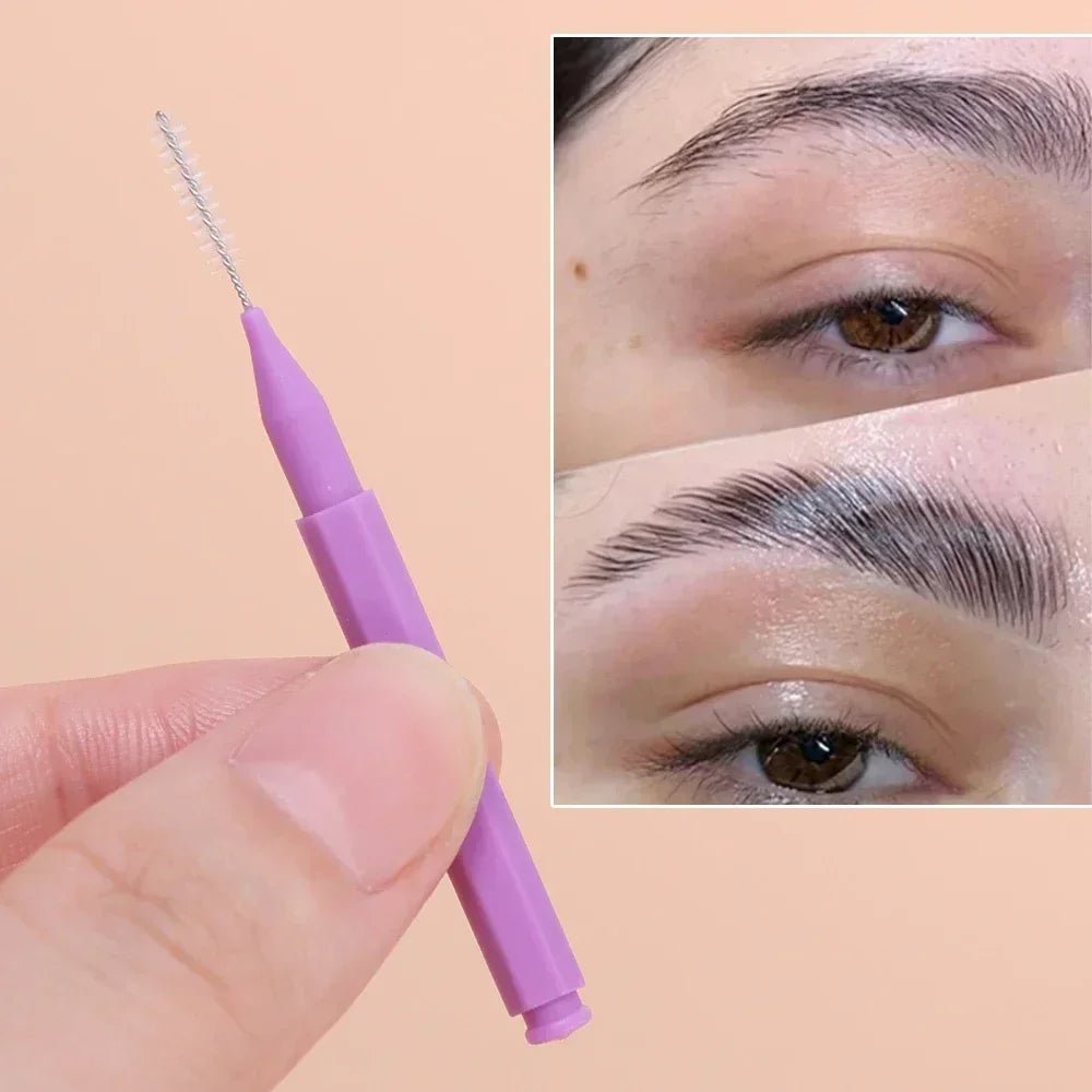 10/50PS Portable Mini Eyebrow Brushes Disposable Eyelash Brow Lifting Brush Applicators Lash Extension Comb Beauty Makeup Tools - PrimeNest
