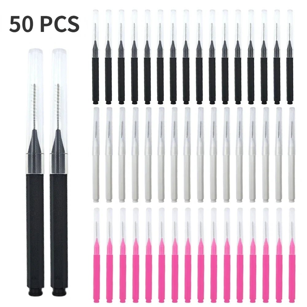 10/50PS Portable Mini Eyebrow Brushes Disposable Eyelash Brow Lifting Brush Applicators Lash Extension Comb Beauty Makeup Tools - PrimeNest