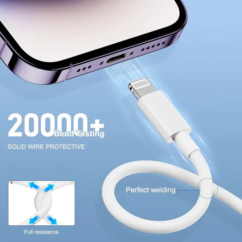 MFi Certified 1PC 3PCS USB A to LIghtning Charging TPE Cable for iPhone Charger Cord Compatible for iPhone 14 13 12 11 Pro Max