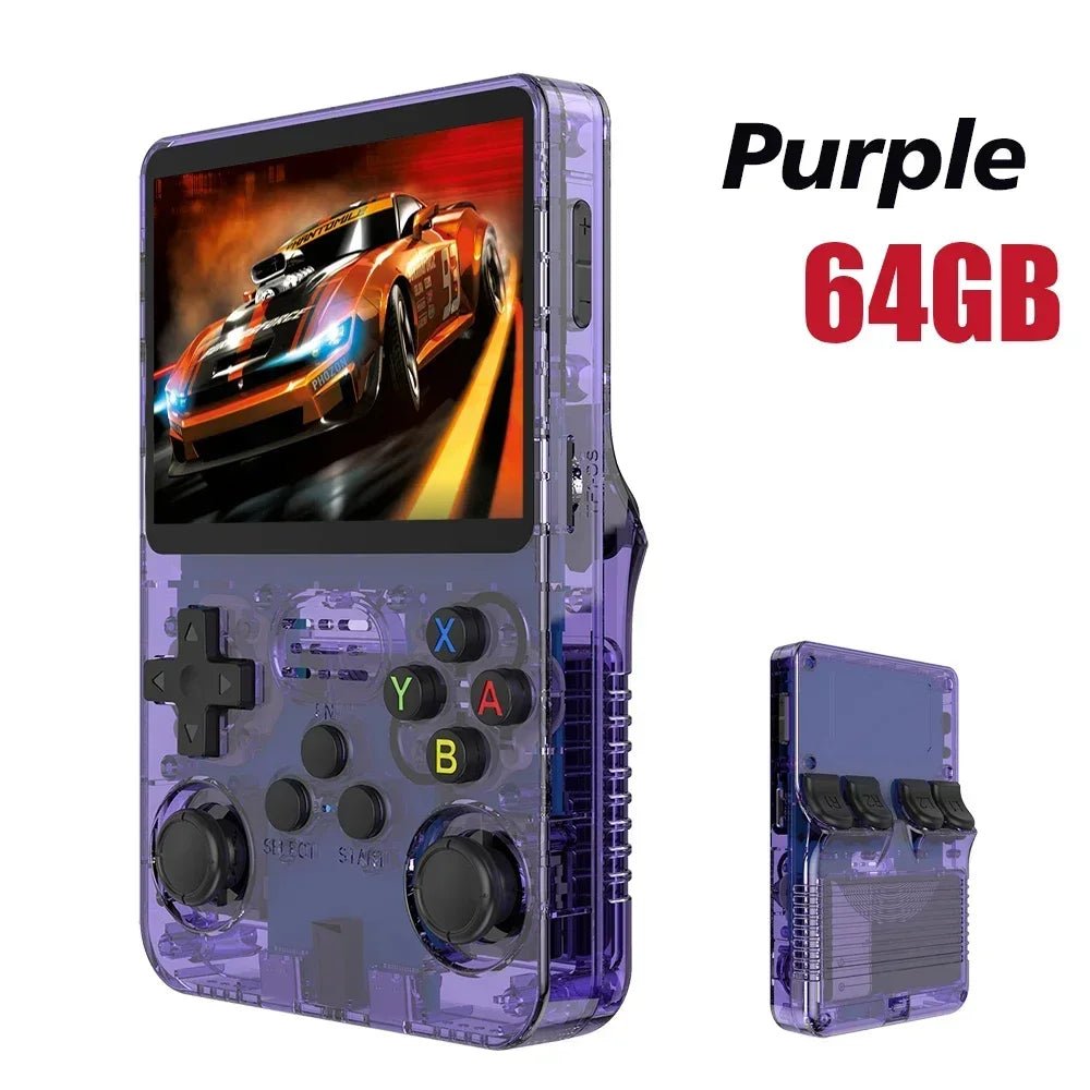 128G R36S Retro Handheld Video Game Console Linux System 3.5 Inch IPS Screen R35s Pro Portable Pocket Video Player 64GB Games - PrimeNest
