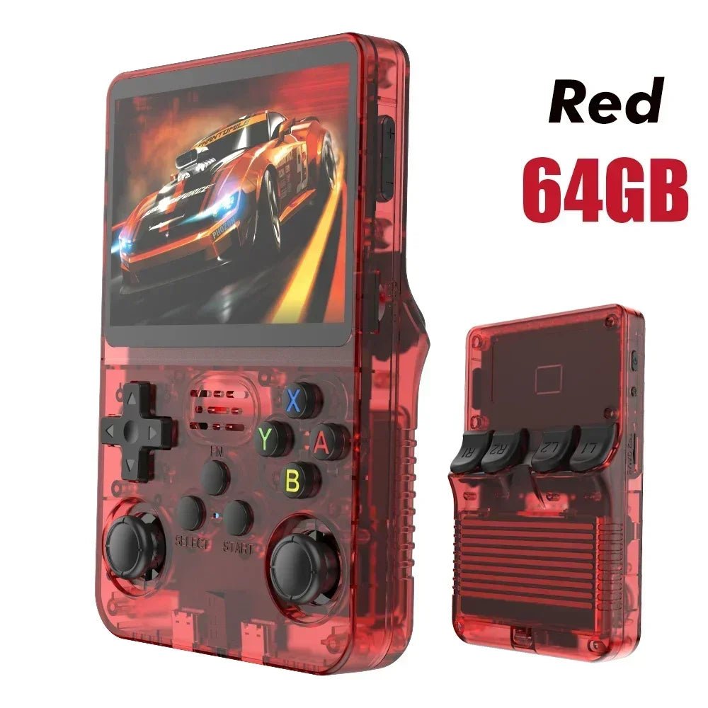 128G R36S Retro Handheld Video Game Console Linux System 3.5 Inch IPS Screen R35s Pro Portable Pocket Video Player 64GB Games - PrimeNest