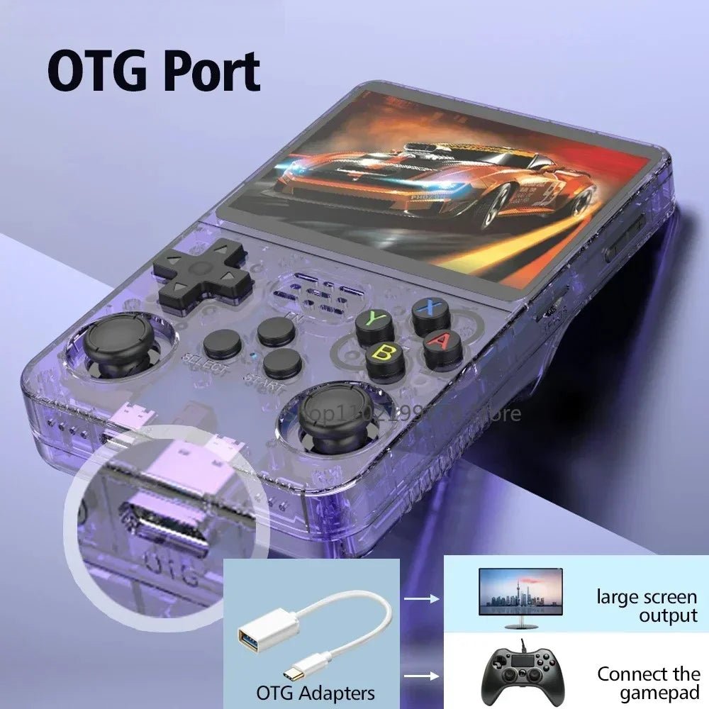 128G R36S Retro Handheld Video Game Console Linux System 3.5 Inch IPS Screen R35s Pro Portable Pocket Video Player 64GB Games - PrimeNest