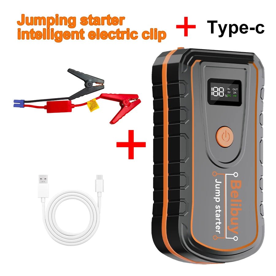 12VCar Battery Starter,5000mAh Portable Emergency Jump Starter,Auto Engine Booster,Vehicle Electronic Accessory,Emergency Tool - PrimeNest