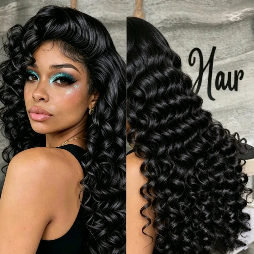 13x6 HD 38 42 Inch 200% Loose Deep Wave Curly Lace Front Human Hair Wigs 13x4 Lace Frontal Raw Brazilian Remy Hair Wig - PrimeNest