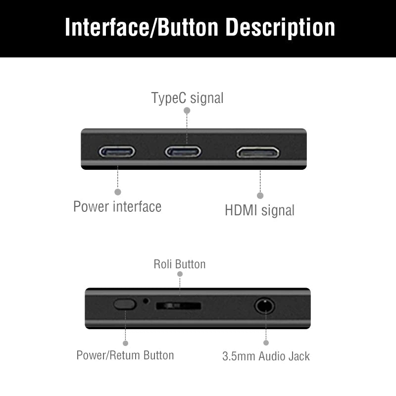 14 Inch Portable Touch Monitor Non-touch optional 16:10 400cd/m2 Gaming Computer Expand Display For XBox PS4/5 Switch Loptop - PrimeNest