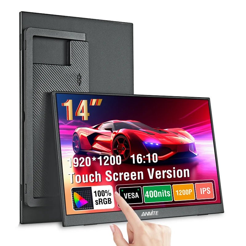 14 Inch Portable Touch Monitor Non-touch optional 16:10 400cd/m2 Gaming Computer Expand Display For XBox PS4/5 Switch Loptop - PrimeNest