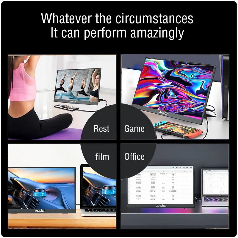 14 Inch Portable Touch Monitor Non-touch optional 16:10 400cd/m2 Gaming Computer Expand Display For XBox PS4/5 Switch Loptop - PrimeNest