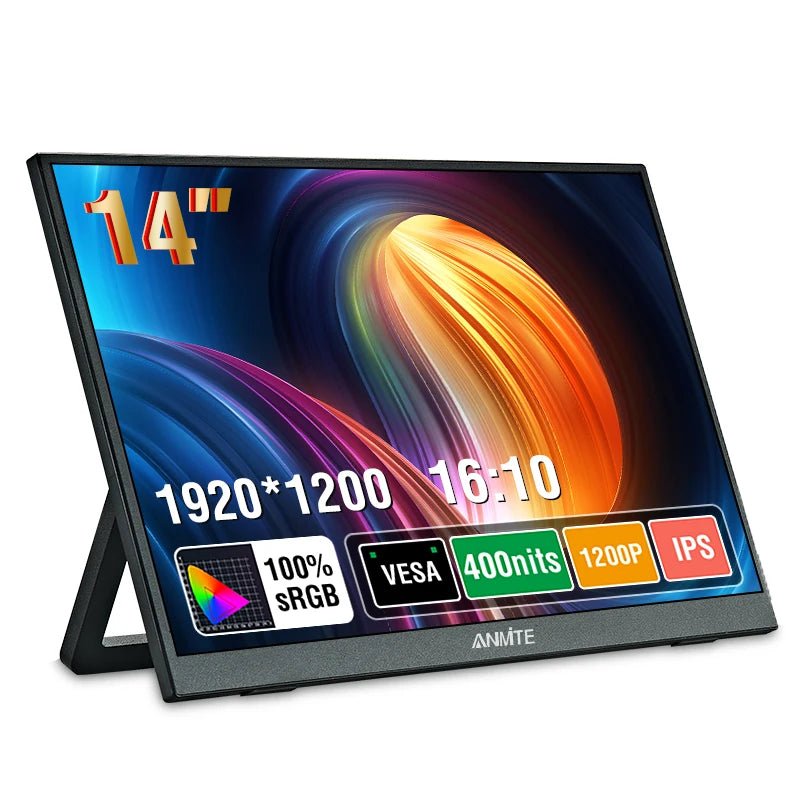 14 Inch Portable Touch Monitor Non-touch optional 16:10 400cd/m2 Gaming Computer Expand Display For XBox PS4/5 Switch Loptop - PrimeNest