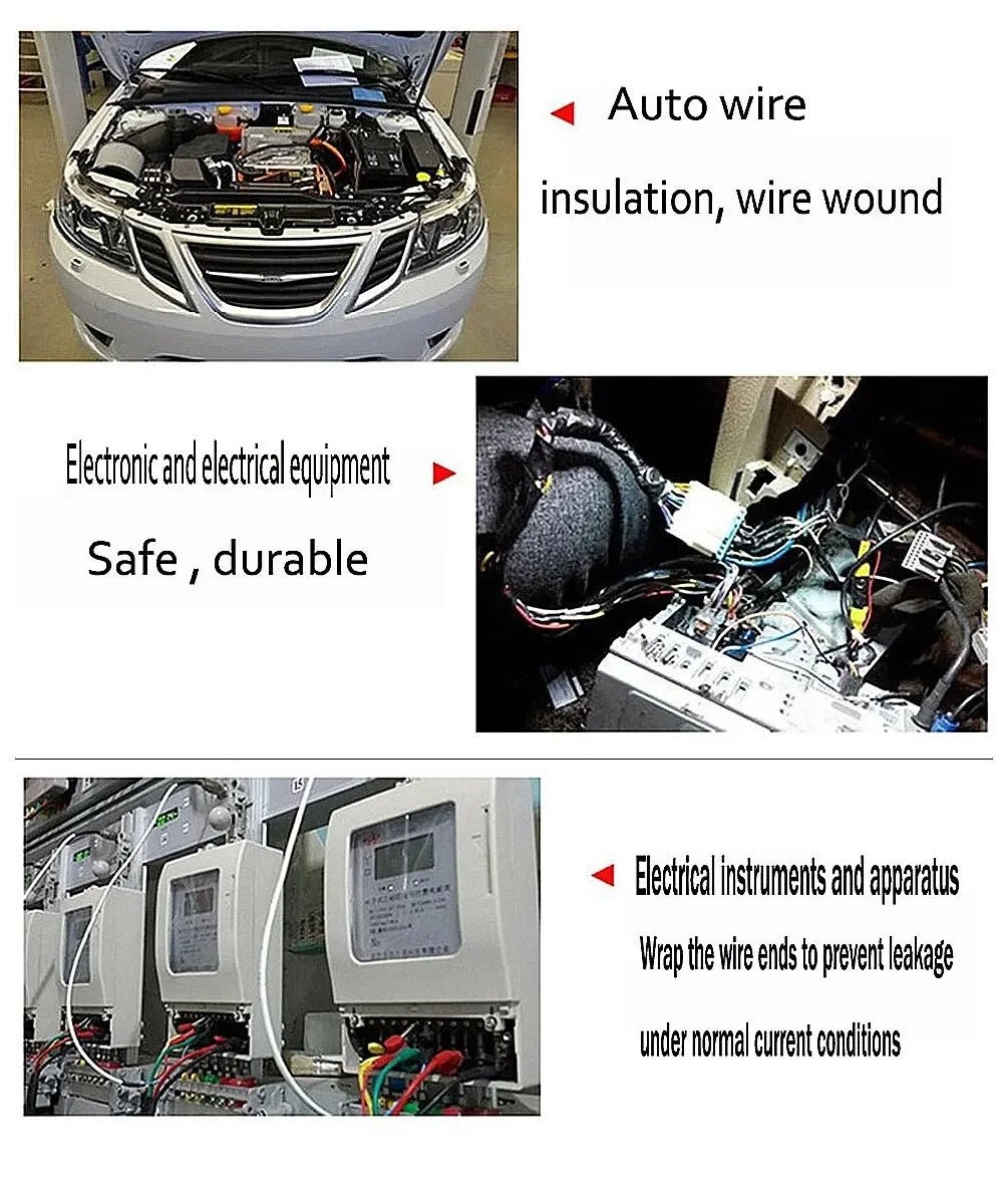 15 Meter Heat-resistant Flame Retardant Tape Coroplast Adhesive Cloth Tape For Car Cable Harness Wiring Loom Protection - PrimeNest