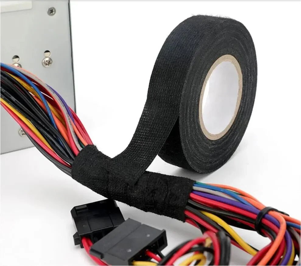 15 Meter Heat-resistant Flame Retardant Tape Coroplast Adhesive Cloth Tape For Car Cable Harness Wiring Loom Protection - PrimeNest