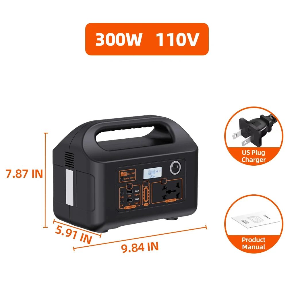 150W Portable Power Station Power Generator 110V 220V LED Light Emergency Solar Power Bank for Outdoor Camping Travel - PrimeNest