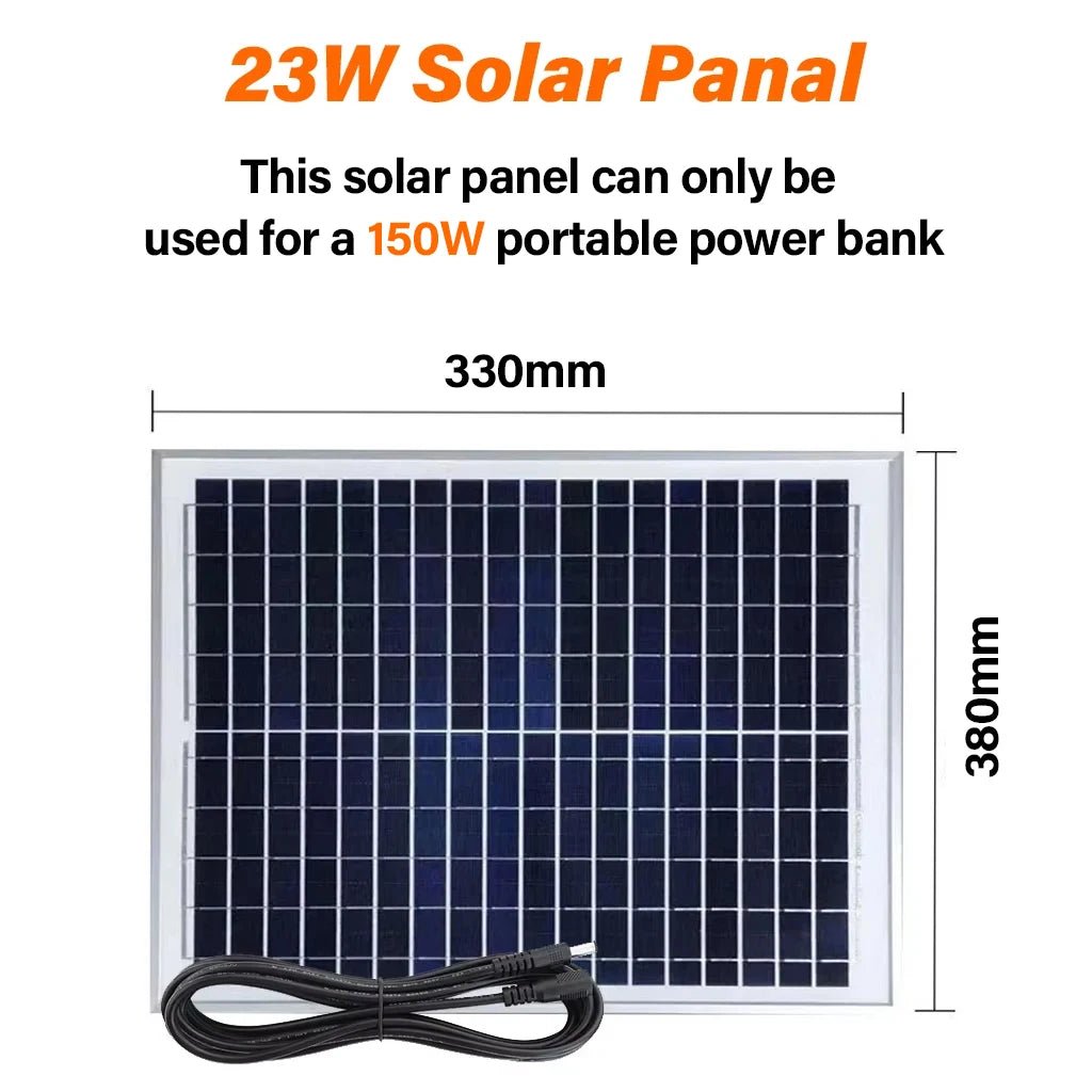 150W Portable Power Station Power Generator 110V 220V LED Light Emergency Solar Power Bank for Outdoor Camping Travel - PrimeNest