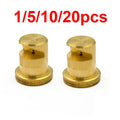1/5/10pcs Agricultural sprayer nozzle, 150 degree brass windproof high pressure wide angle fan nozzle - PrimeNest