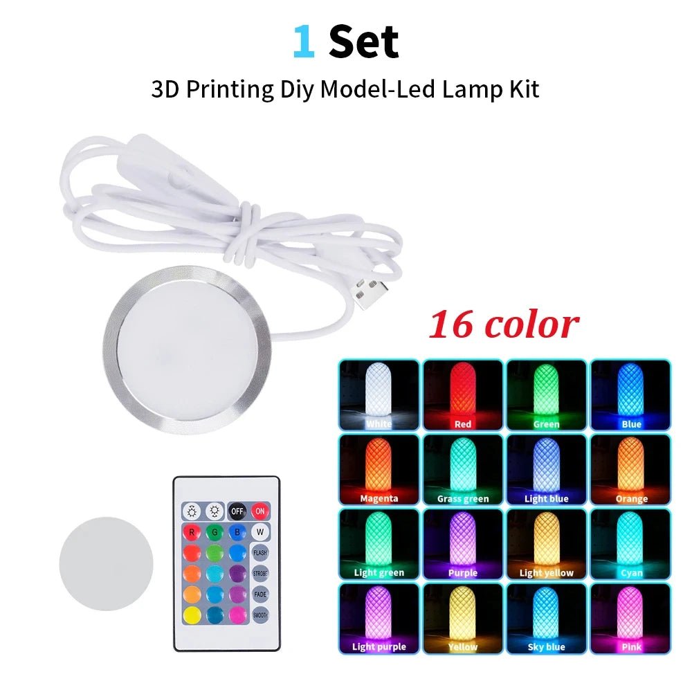 16 Color RGB Light Kit For Bambu Lab Led Lamp Kit Adjustable Color Led Light Parts Hardware DIY Model Light with Remote Control - PrimeNest