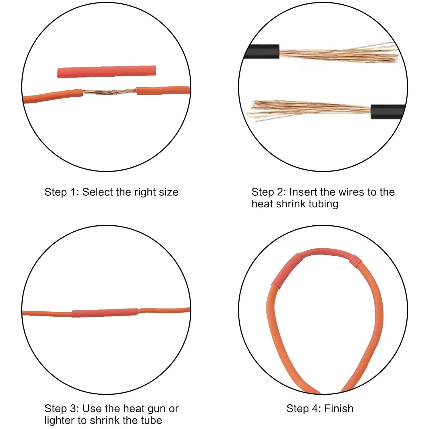 164/328PCS Heat Shrink Tubing 2:1Wire Cable Wrap Assortment Electric Insulation Tube Kit 5 Color 8 Size - PrimeNest