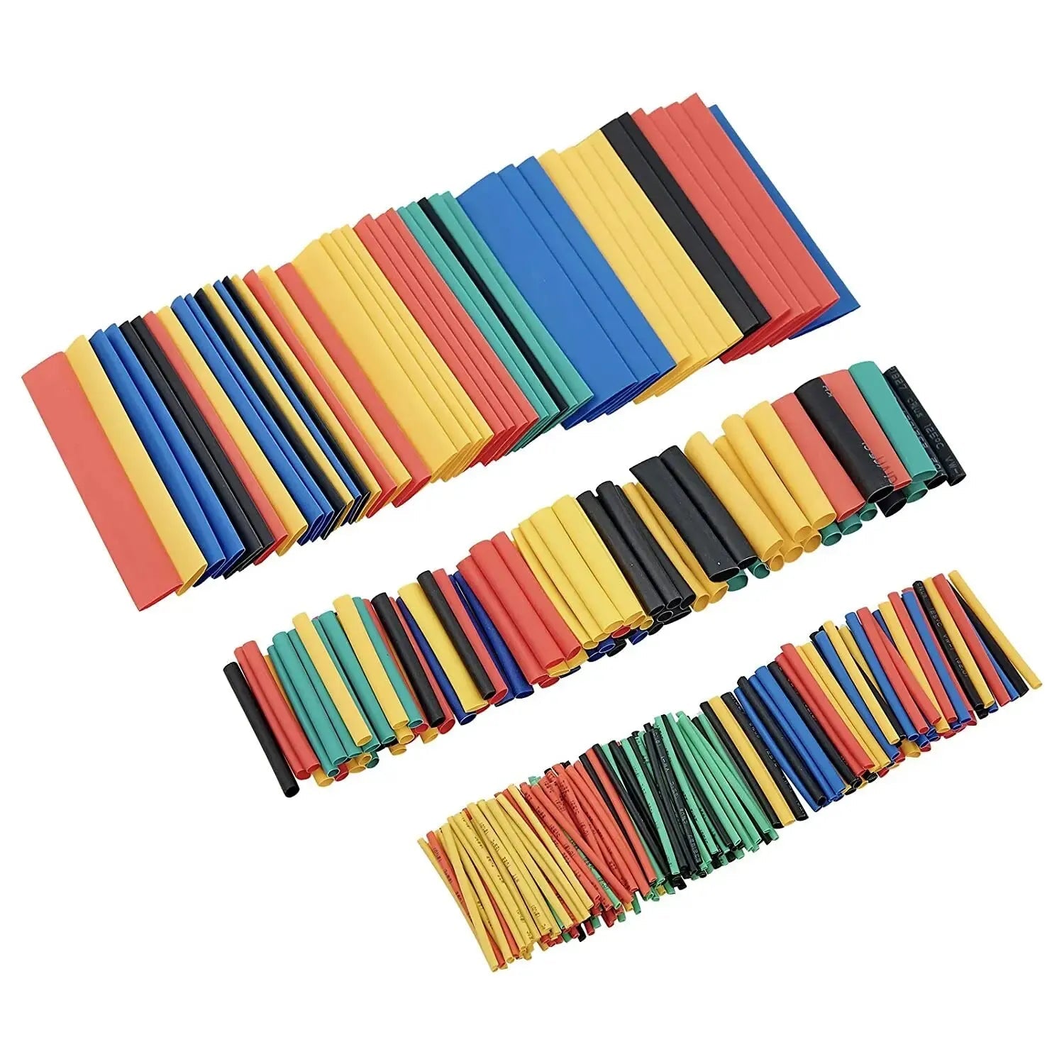 164/328PCS Heat Shrink Tubing 2:1Wire Cable Wrap Assortment Electric Insulation Tube Kit 5 Color 8 Size - PrimeNest