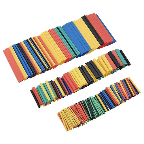 164/328PCS Heat Shrink Tubing 2:1Wire Cable Wrap Assortment Electric Insulation Tube Kit 5 Color 8 Size - PrimeNest