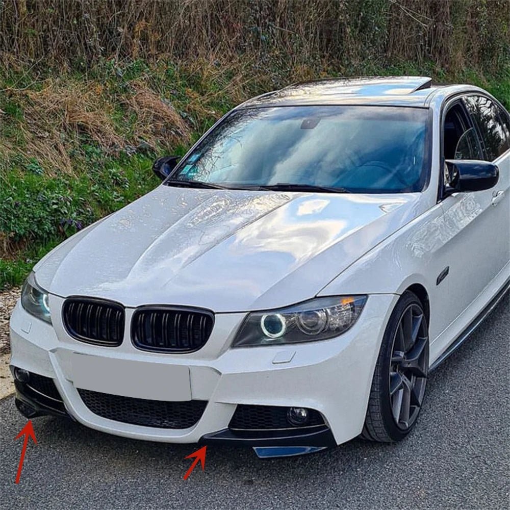 1Pair Front Bumper Splitters Lip For BMW 3 Series E90 E91 LCI M Sport 2009-2012 Car Diffuser Splitter Spoiler Body Kit Cover - PrimeNest