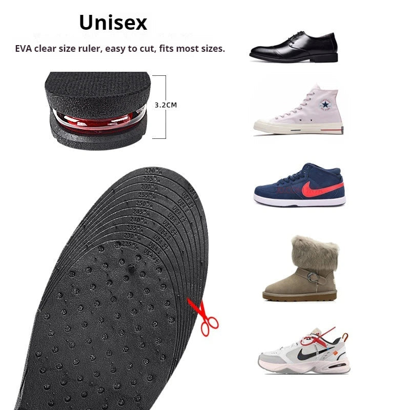 1Pair Height Increase Insole Feet Templates 3/5/7/9cm Variable Height Shoes Insoles Air-Cushioned Shock-Absorbing sports insole - PrimeNest