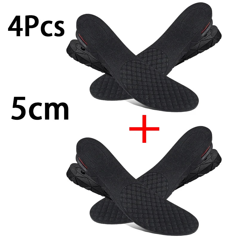 1Pair Height Increase Insole Feet Templates 3/5/7/9cm Variable Height Shoes Insoles Air-Cushioned Shock-Absorbing sports insole - PrimeNest