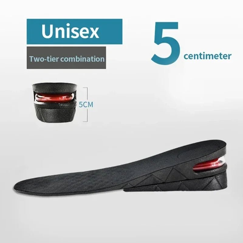 1Pair Height Increase Insole Feet Templates 3/5/7/9cm Variable Height Shoes Insoles Air-Cushioned Shock-Absorbing sports insole - PrimeNest