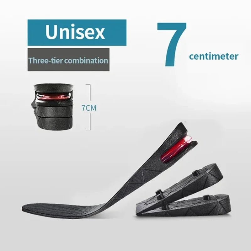 1Pair Height Increase Insole Feet Templates 3/5/7/9cm Variable Height Shoes Insoles Air-Cushioned Shock-Absorbing sports insole - PrimeNest
