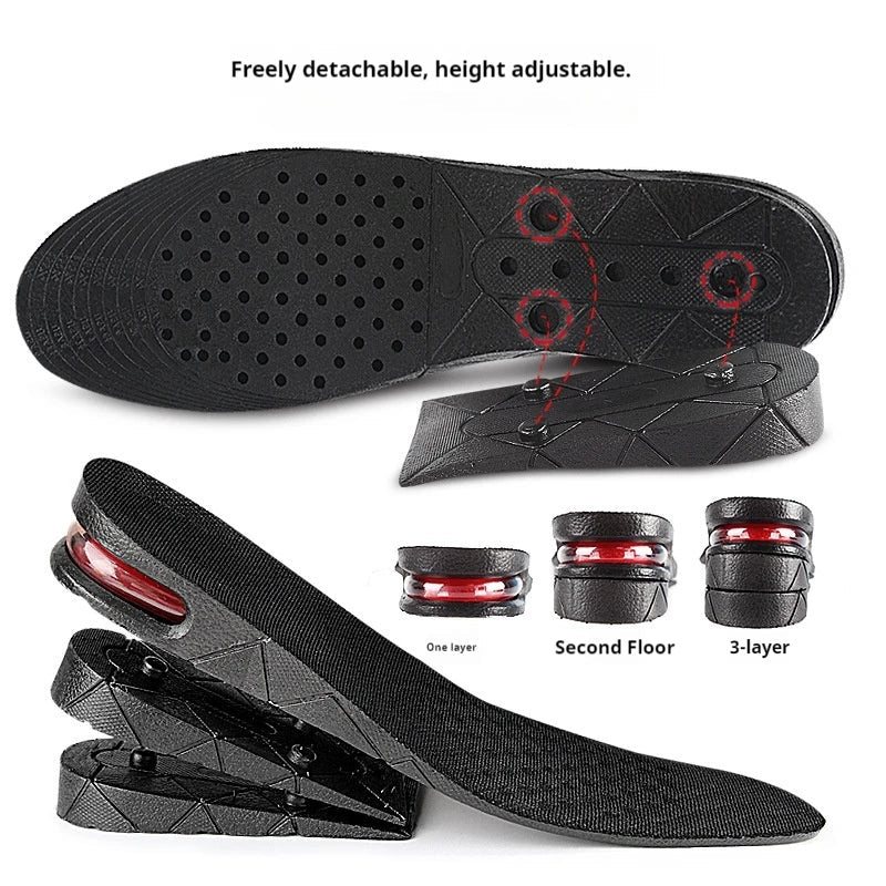 1Pair Height Increase Insole Feet Templates 3/5/7/9cm Variable Height Shoes Insoles Air-Cushioned Shock-Absorbing sports insole - PrimeNest