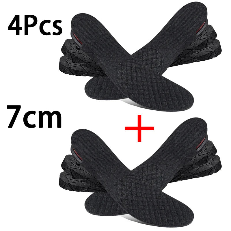1Pair Height Increase Insole Feet Templates 3/5/7/9cm Variable Height Shoes Insoles Air-Cushioned Shock-Absorbing sports insole - PrimeNest