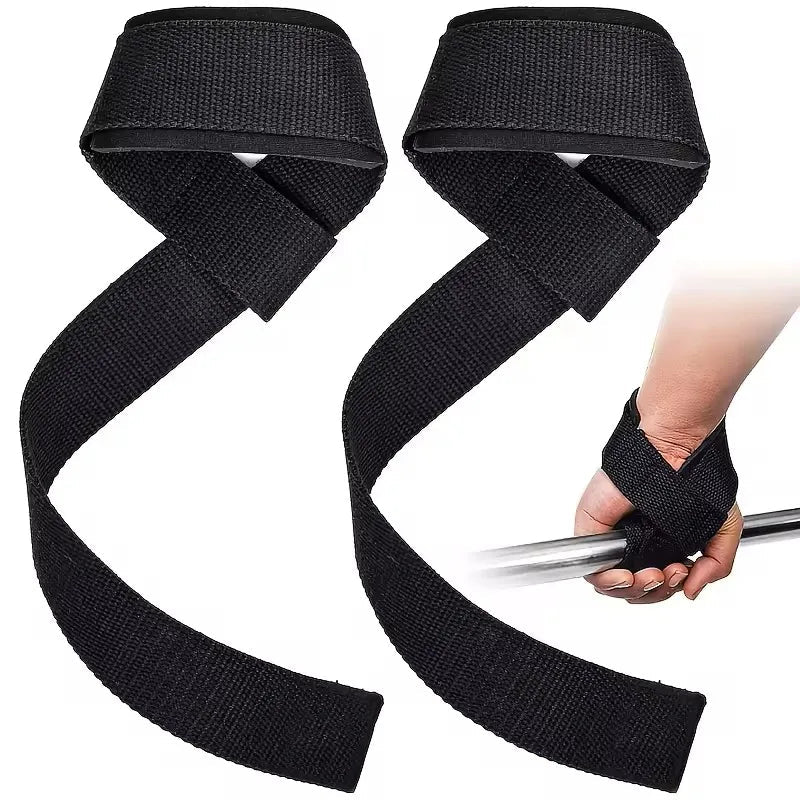 1Pair Non-slip Strap Gym Dumbbell Workout Weights Lifting Straps Crossfit Fitness Equipment Wrist Wrap Lift Exercise Training - PrimeNest
