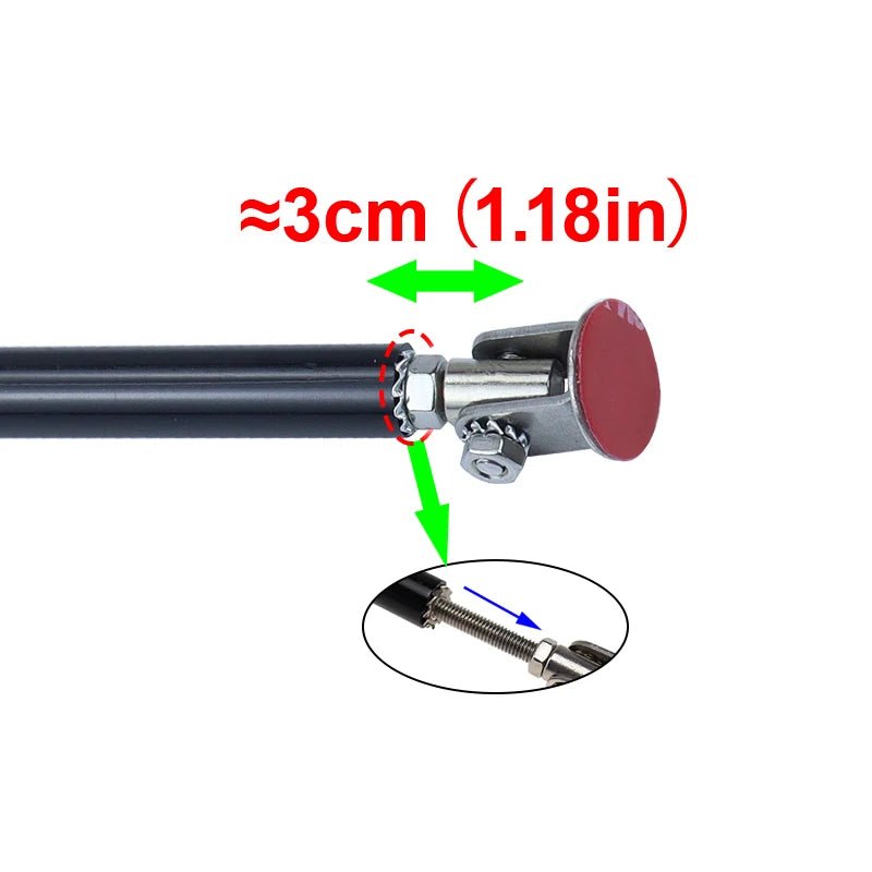 1Pair Universal Car Splitter Rods Racing Adjustable Front Rear Bumper Lip Support Strut Brace Tie Pull Bar Kit 75/100/150/200mm - PrimeNest