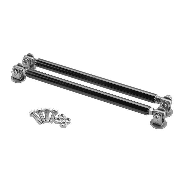 1Pair Universal Car Splitter Rods Racing Adjustable Front Rear Bumper Lip Support Strut Brace Tie Pull Bar Kit 75/100/150/200mm - PrimeNest