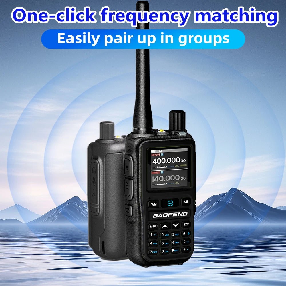 1PC Baofeng UV 5RMINI Wireless Frequency Reading Walkie Talkie AM Long Range Multi-Band Type-C Charger Ham Radio - PrimeNest