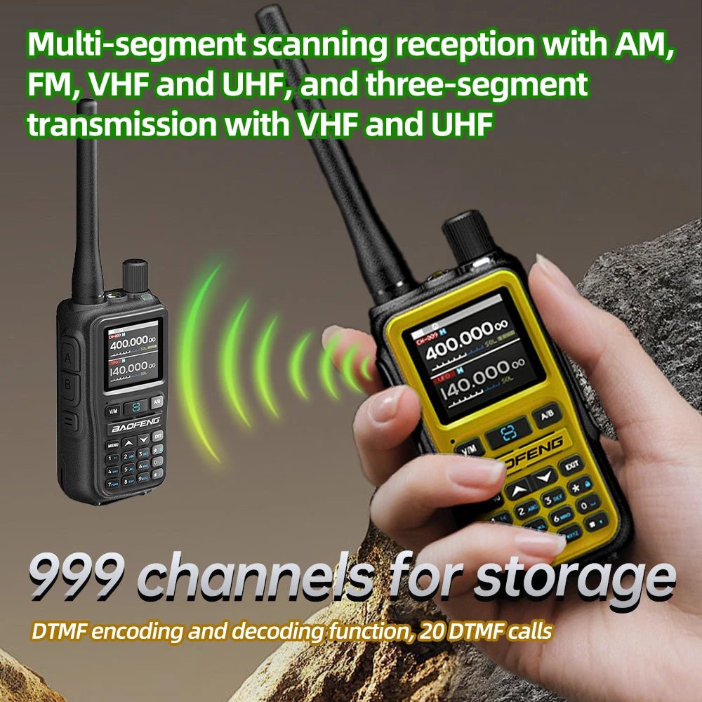1PC Baofeng UV 5RMINI Wireless Frequency Reading Walkie Talkie AM Long Range Multi-Band Type-C Charger Ham Radio - PrimeNest