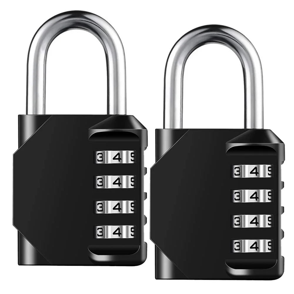 1pc Combination Lock Resettable 4 Digit Padlock with Combination Waterproof and Heavy Duty Combination Padlock Outdoor - PrimeNest