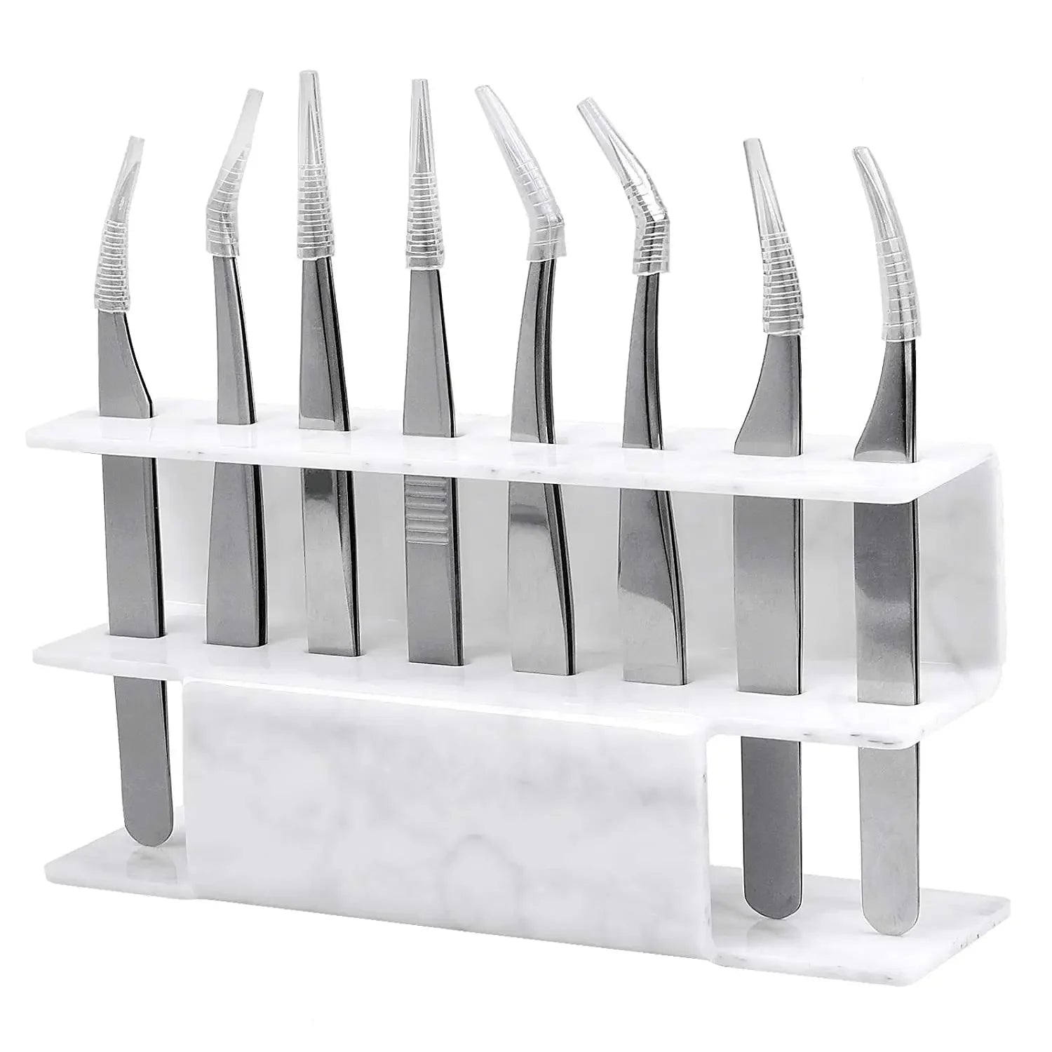 1PC Eyelash Tweezers Storage Rack Tweezer Organizer Holder Stand Eyelash Extension Tools Makeup Beauty Shelf 6/8 Holes - PrimeNest